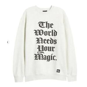 Dressed In Lala Magic Mantra Puff Print Sweatshirt Oversized Womens L/XL NWT
